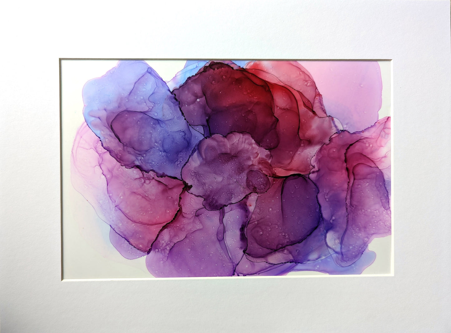 Bubbling Plum shown with a white mat.
