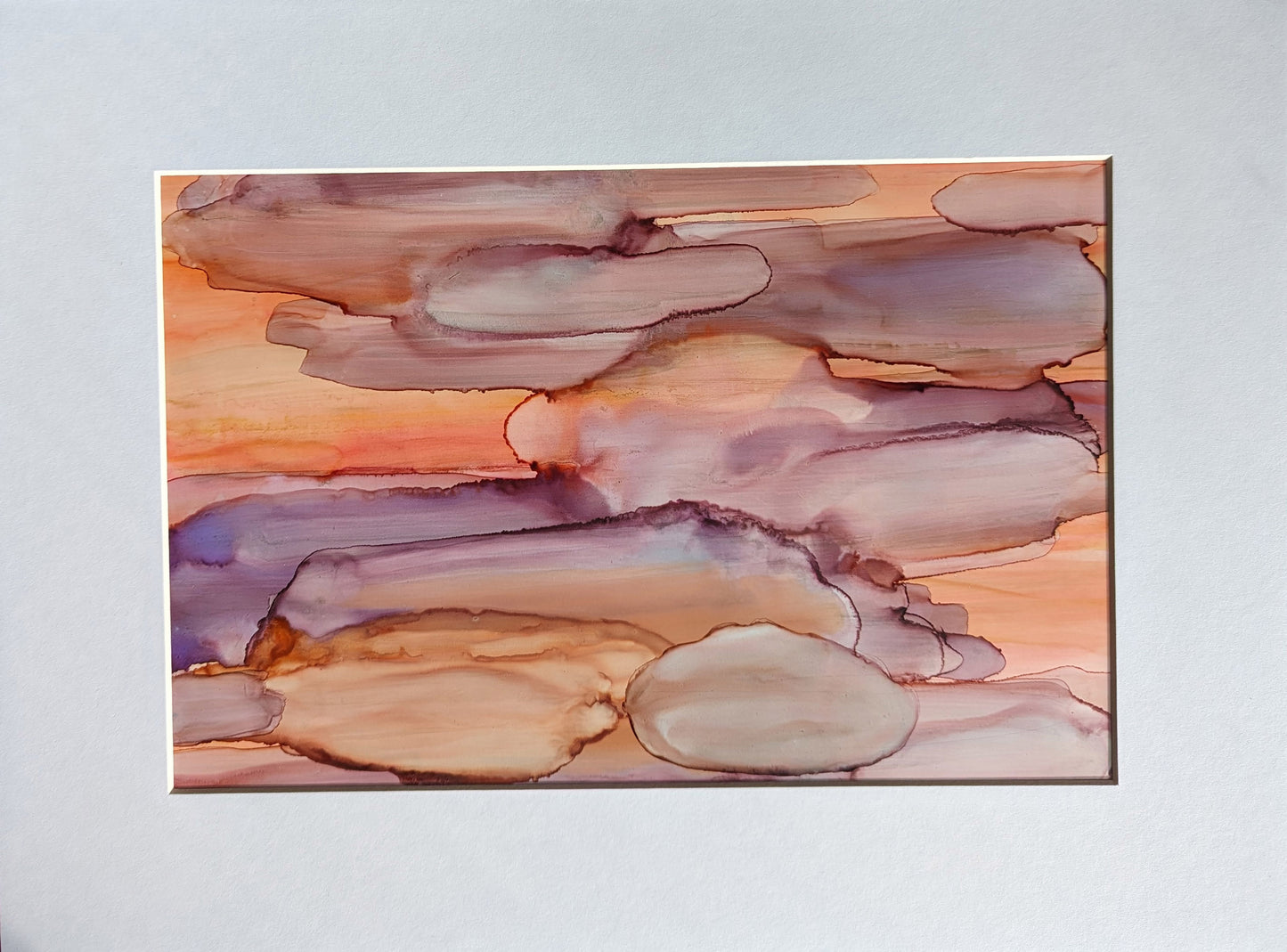 Sunlit Bay shown with a white mat.