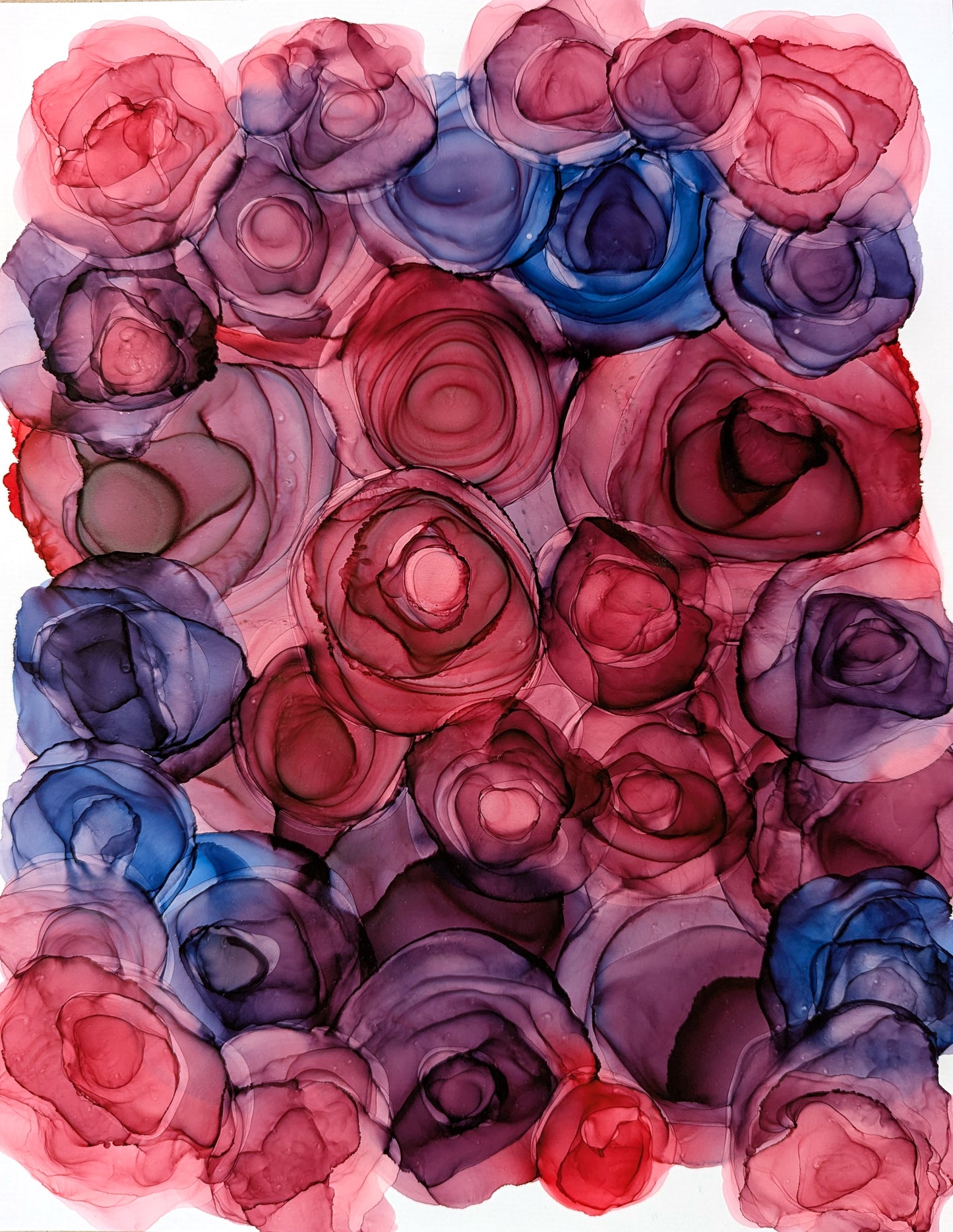 burgundy twilight | abstract art original
