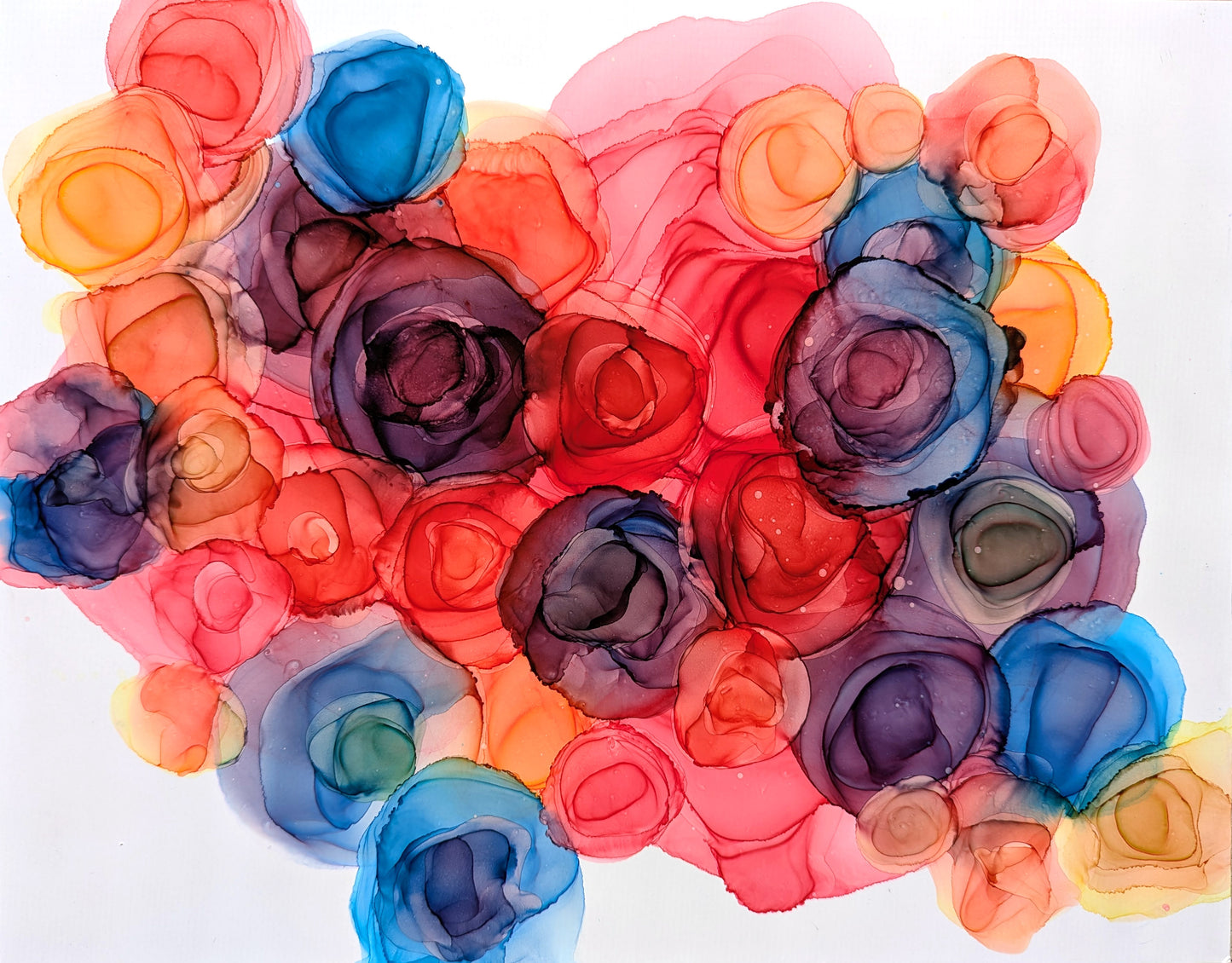 lumious petals | abstract art original