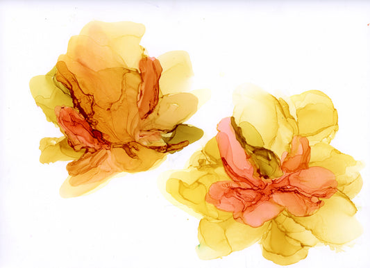 saffron blooms | abstract original art