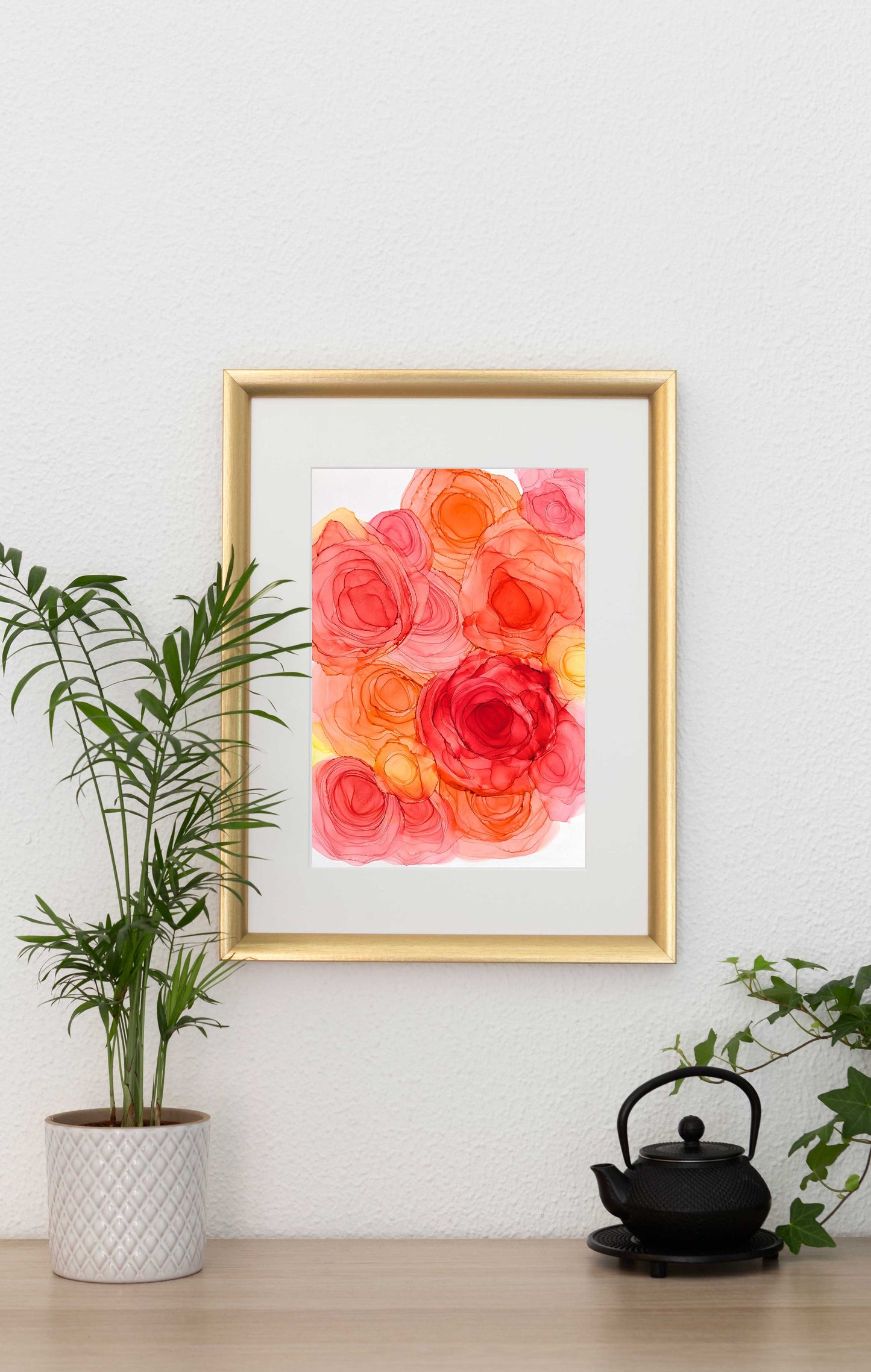 sunlit petals | abstract art original