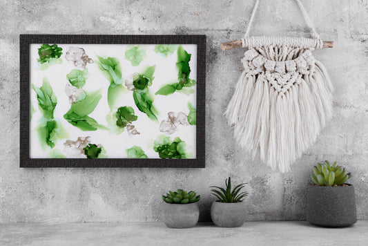 unfolding in green | abstract original art