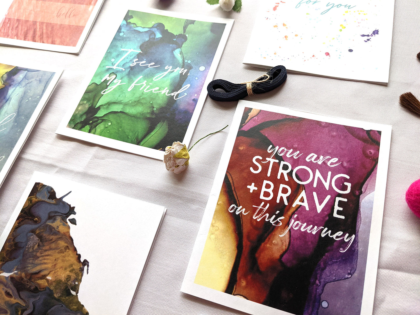 you are strong + brave on this journey | encouragement card