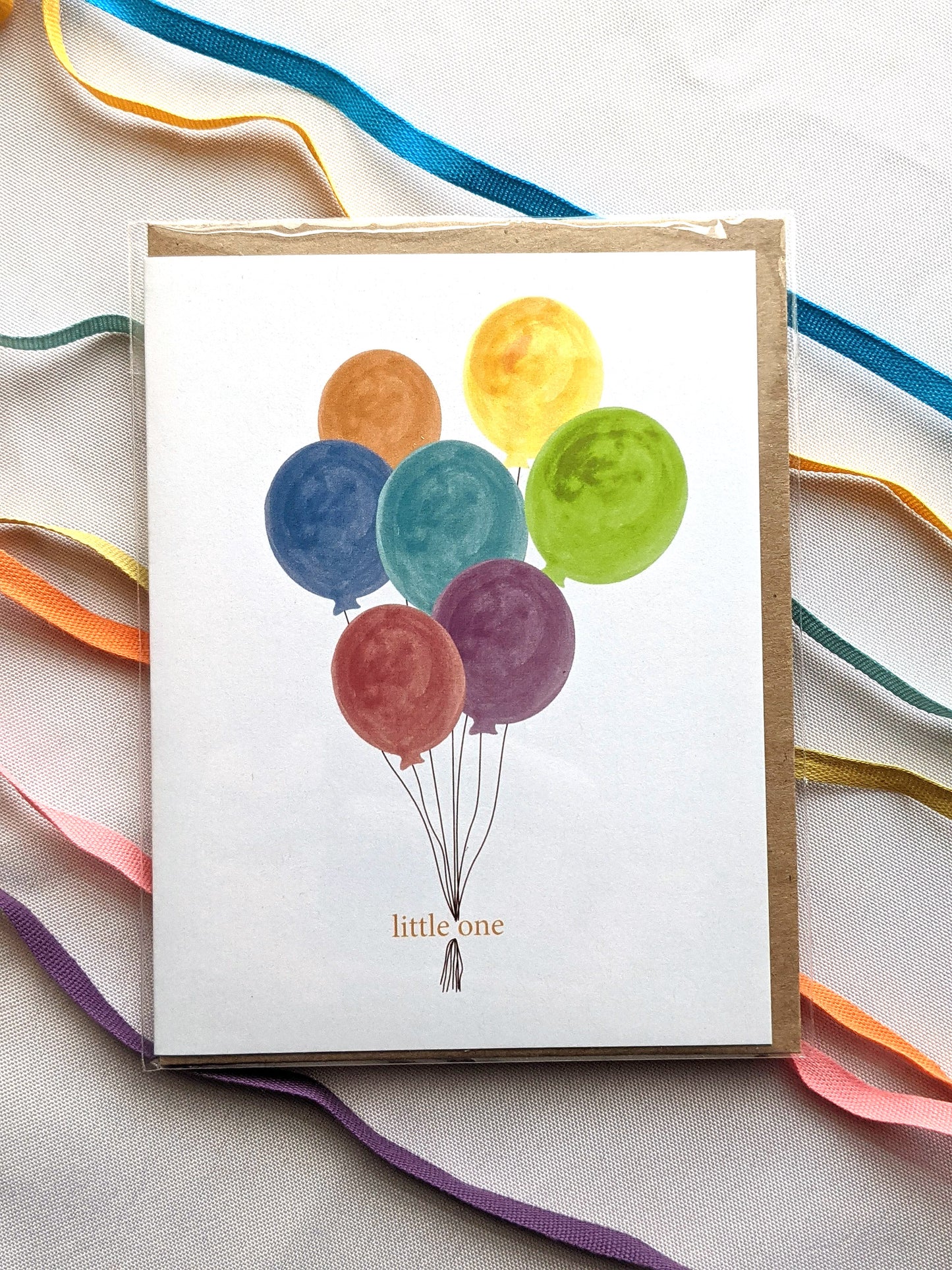 little one balloons baby card