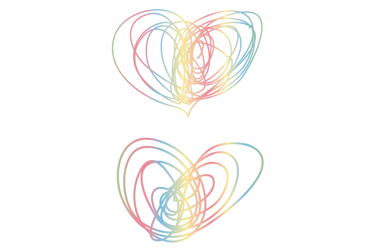 Zoomed in detail of the colorful gradient.