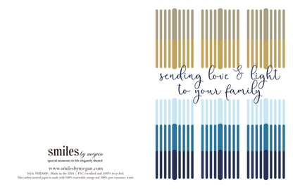 sending love and light to your family holiday card
