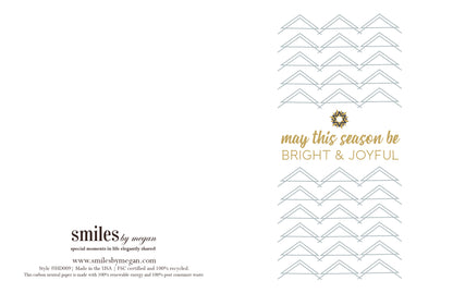 greetings for friends | may this season be bright and joyful holiday card
