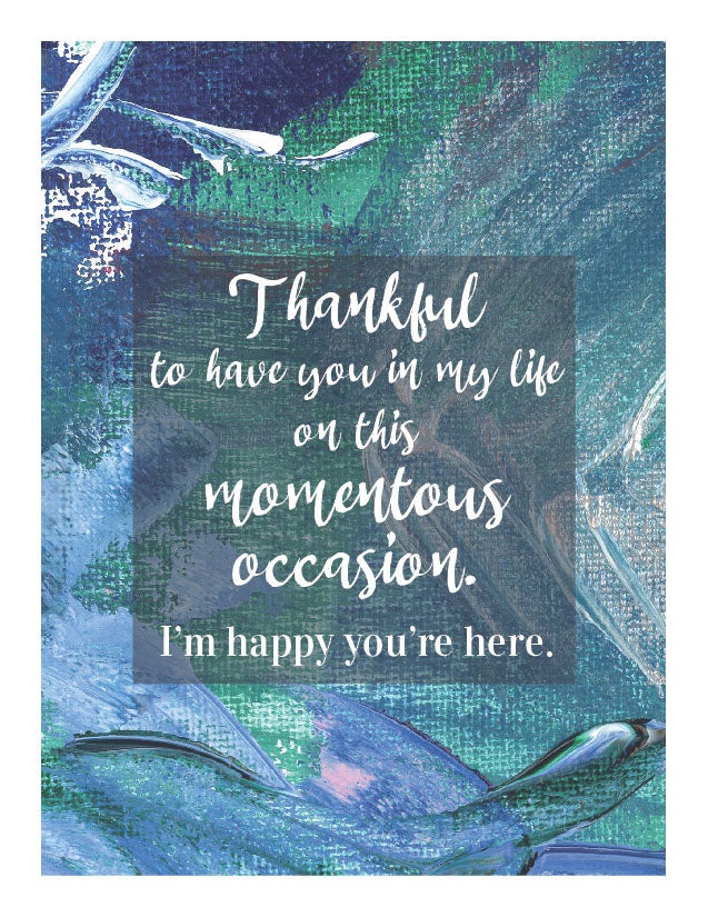 Front of greeting card.