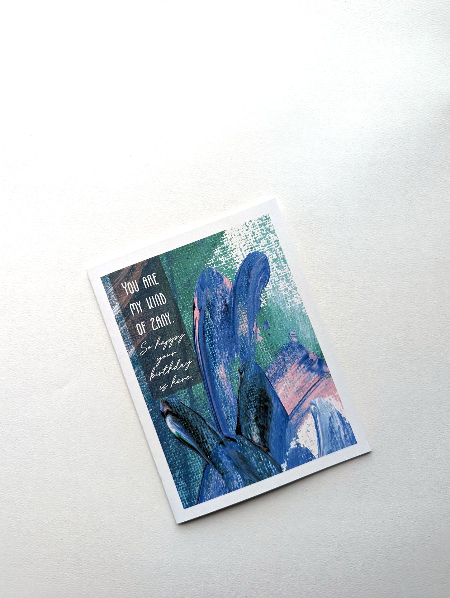 Stack of greeting cards on a white background.