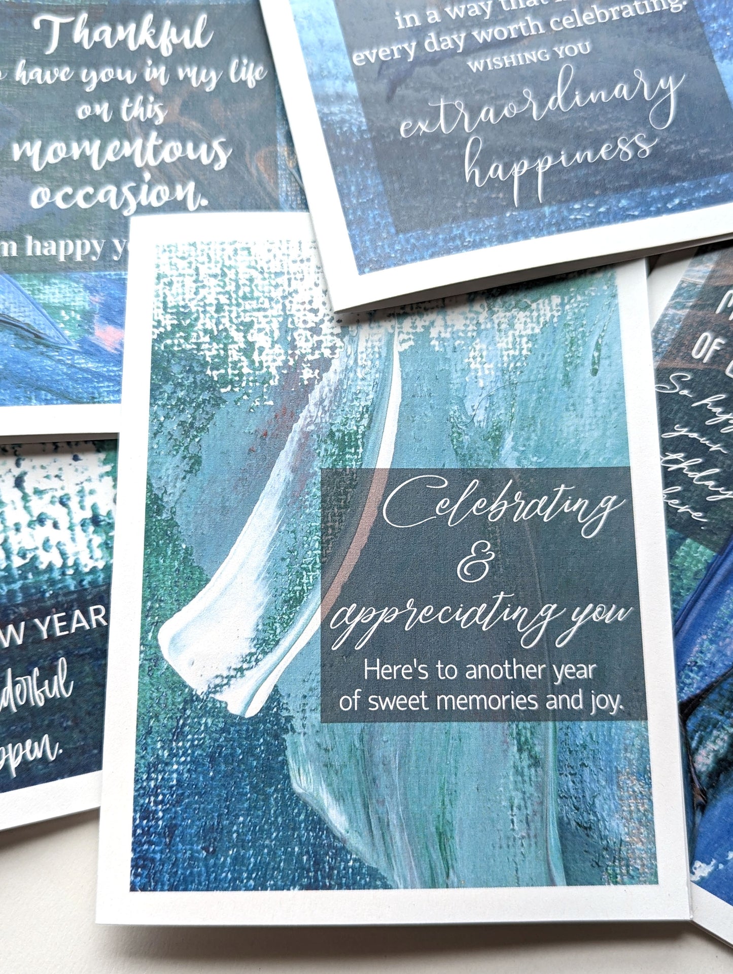 Lifestyle shot with close up of greeting card.