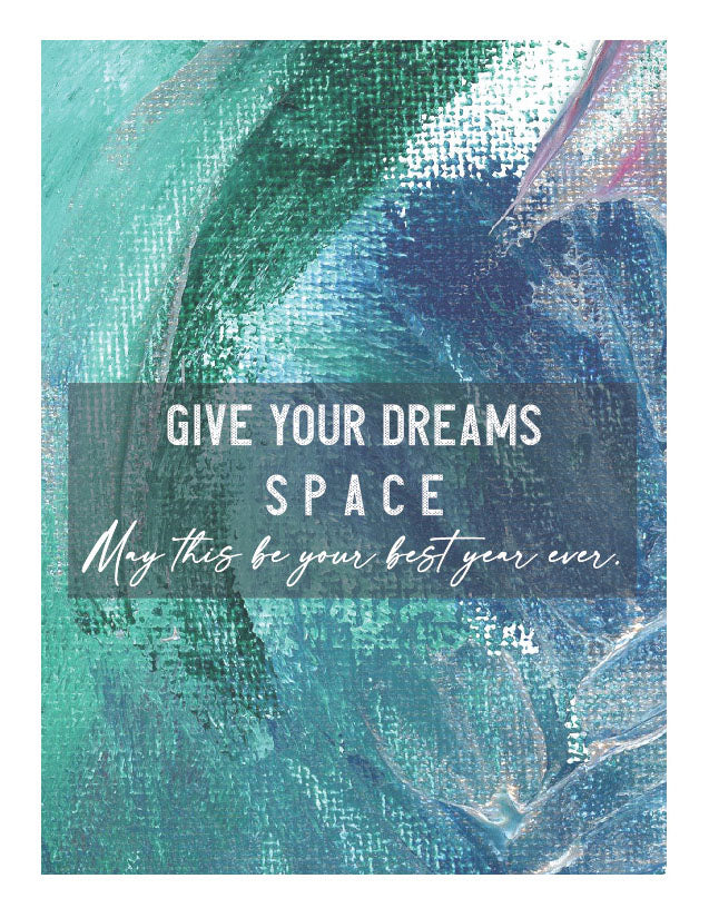 Lifestyle shot with close up of greeting card.