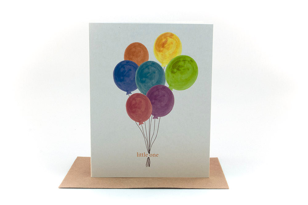 little one balloons baby card
