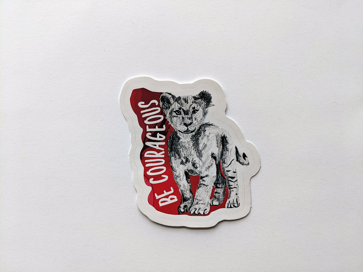 animal stickers | be courageous lion