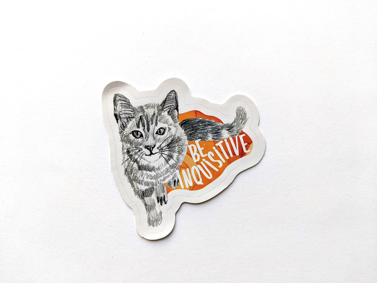Sticker laying on a white background.