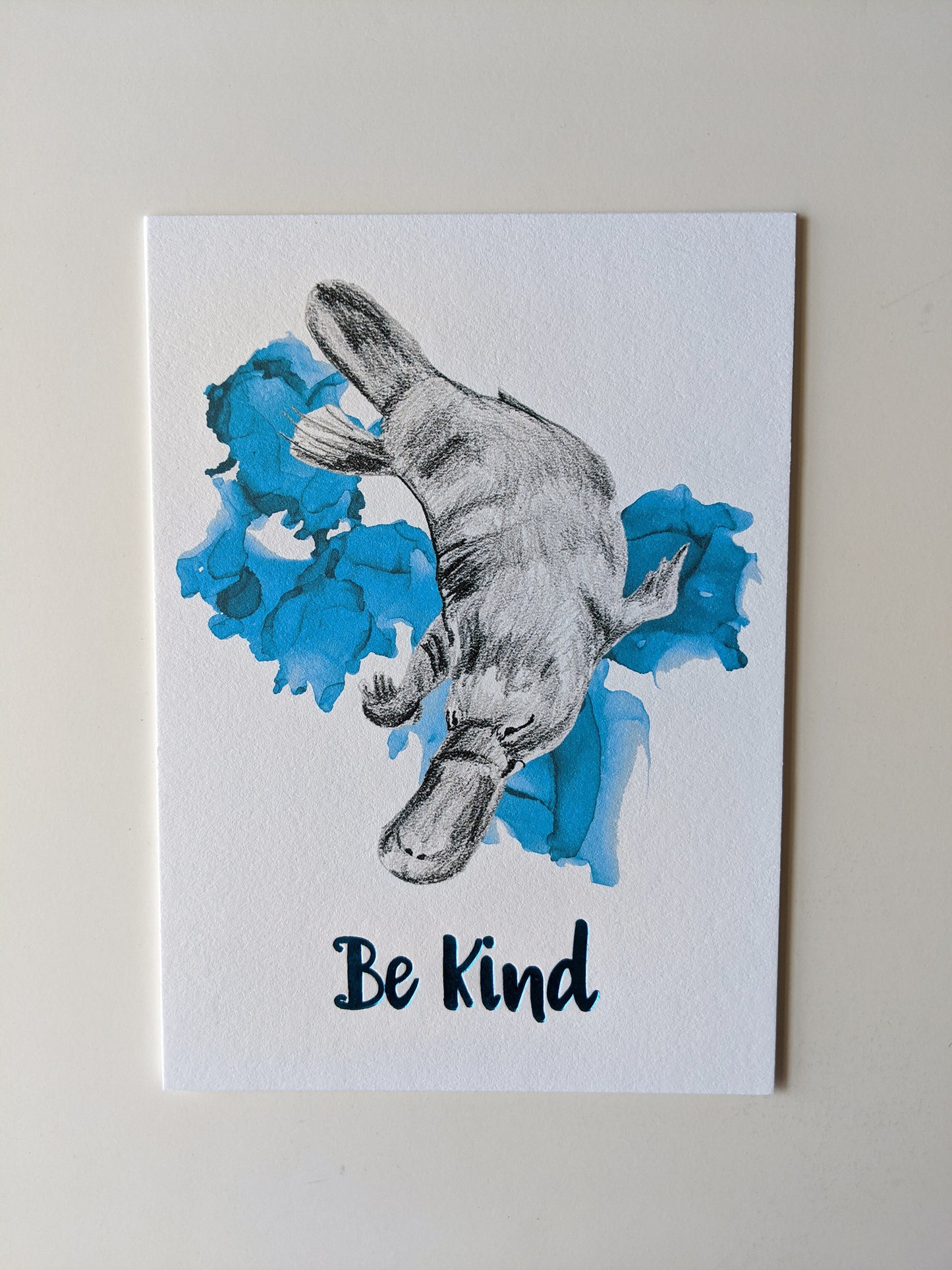 animal art print | be kind platypus