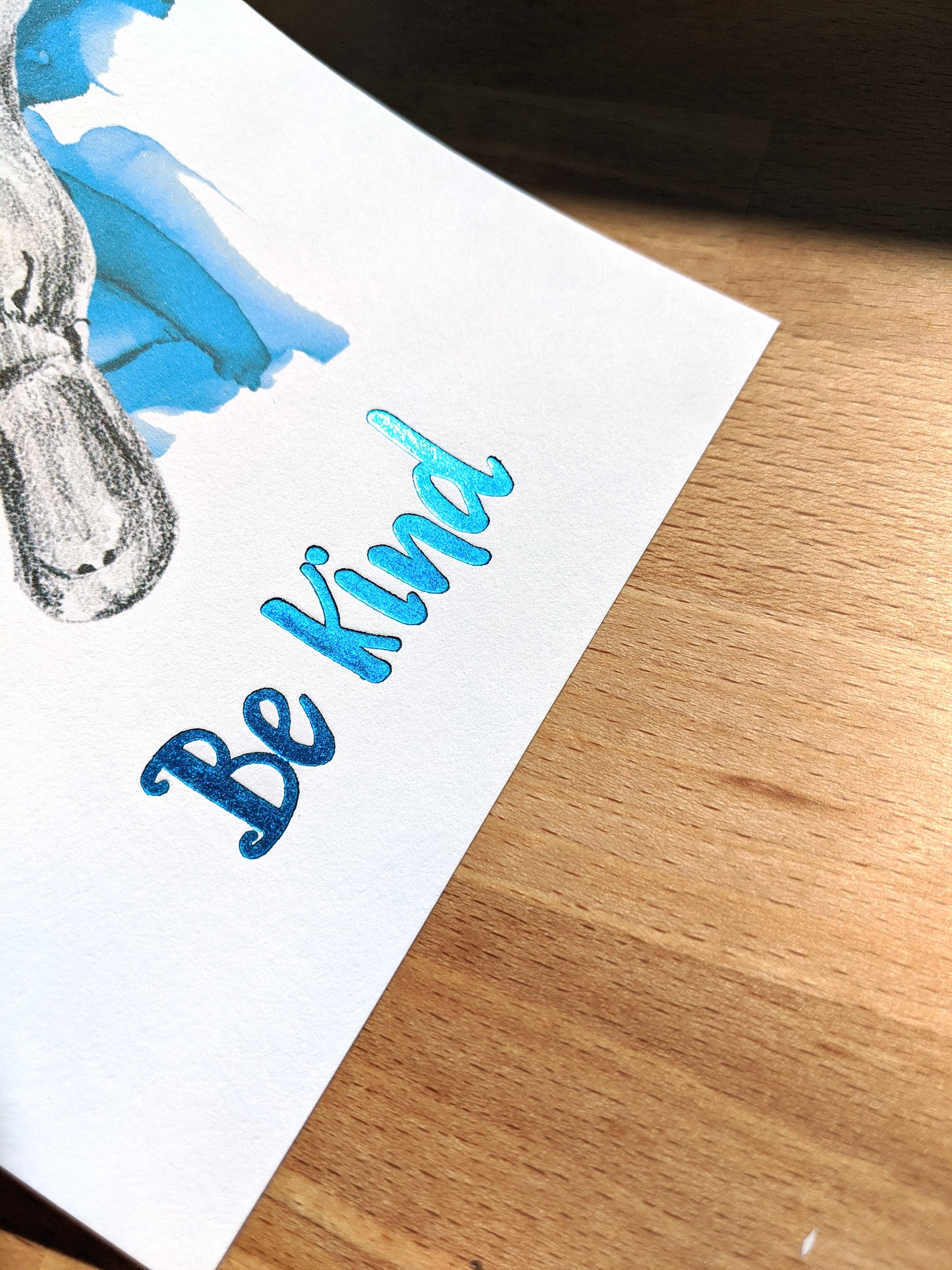 Zoomed in detail of foil accent.