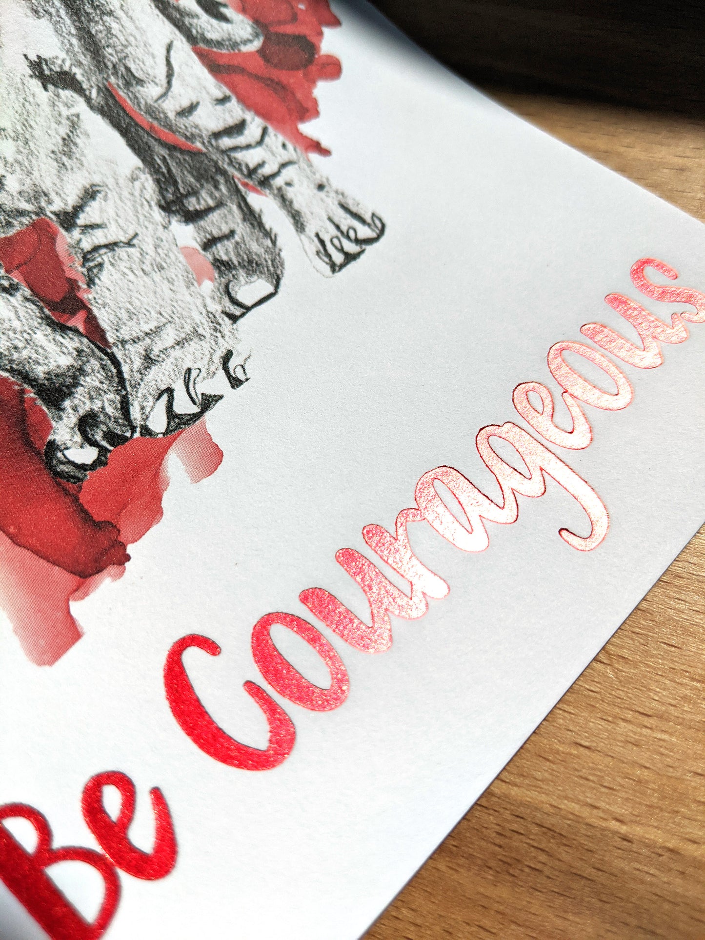 Zoomed in detail of foil accent.