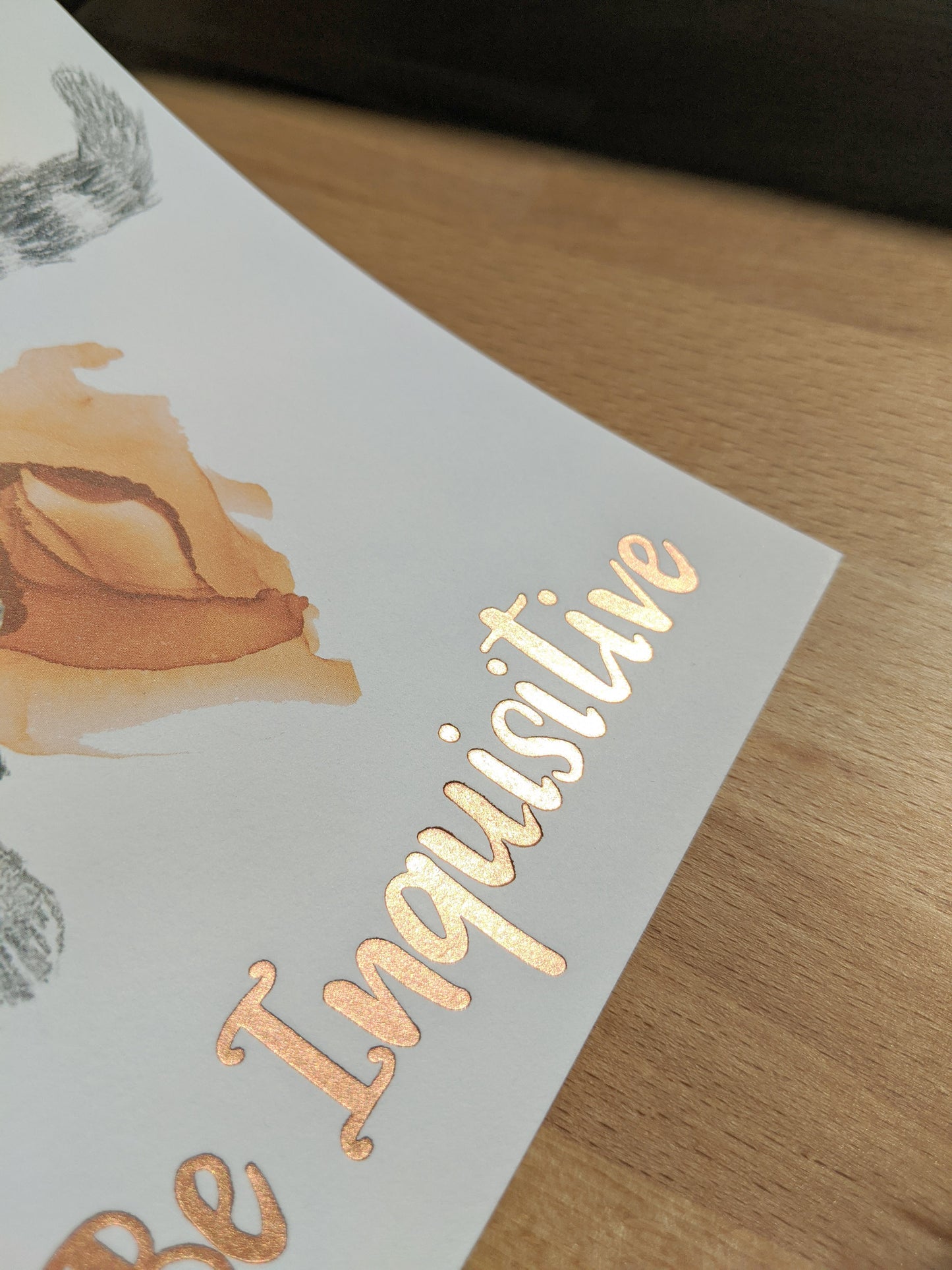 Zoomed in detail of foil accent.