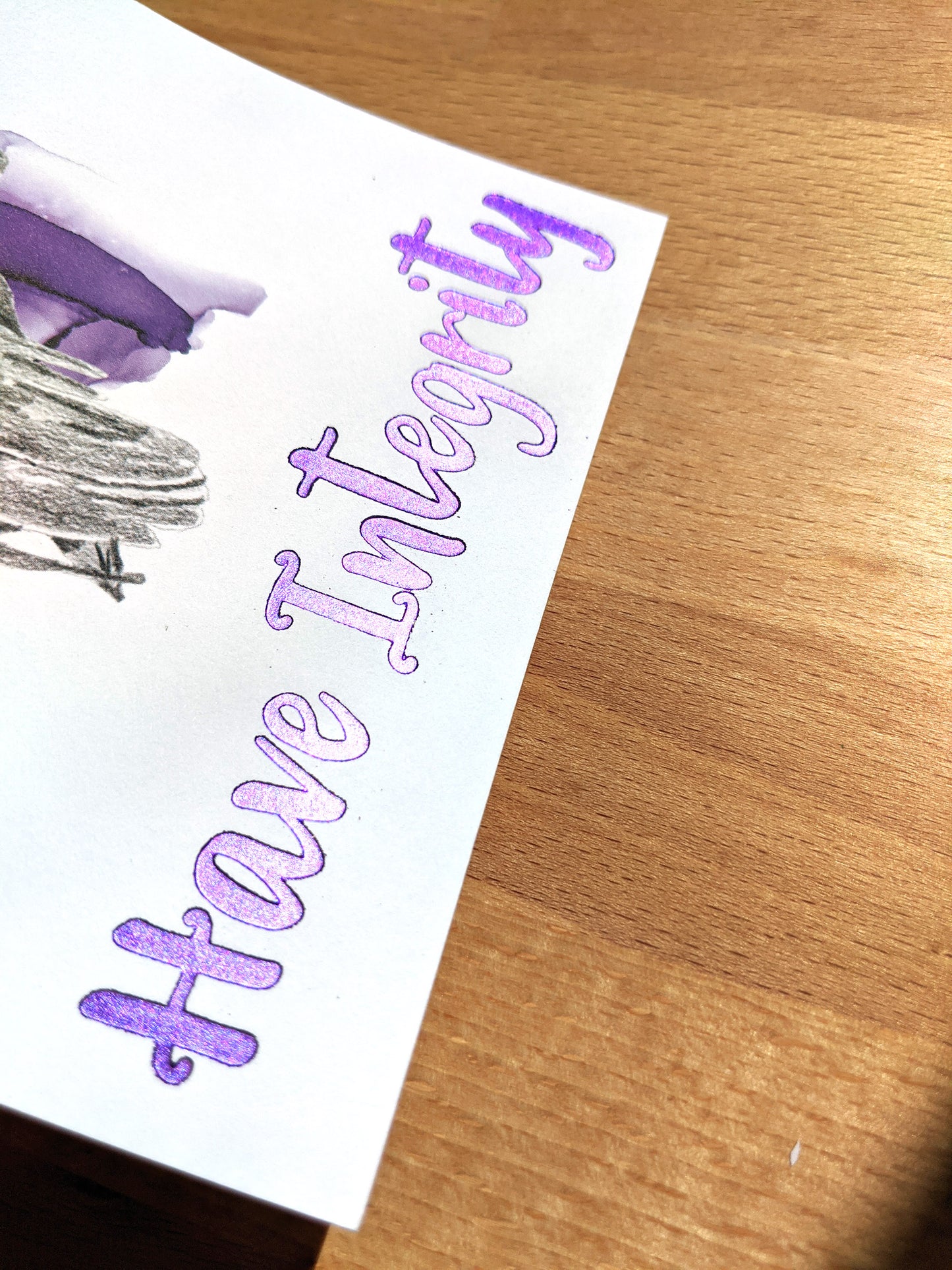 Zoomed in detail of foil accent.