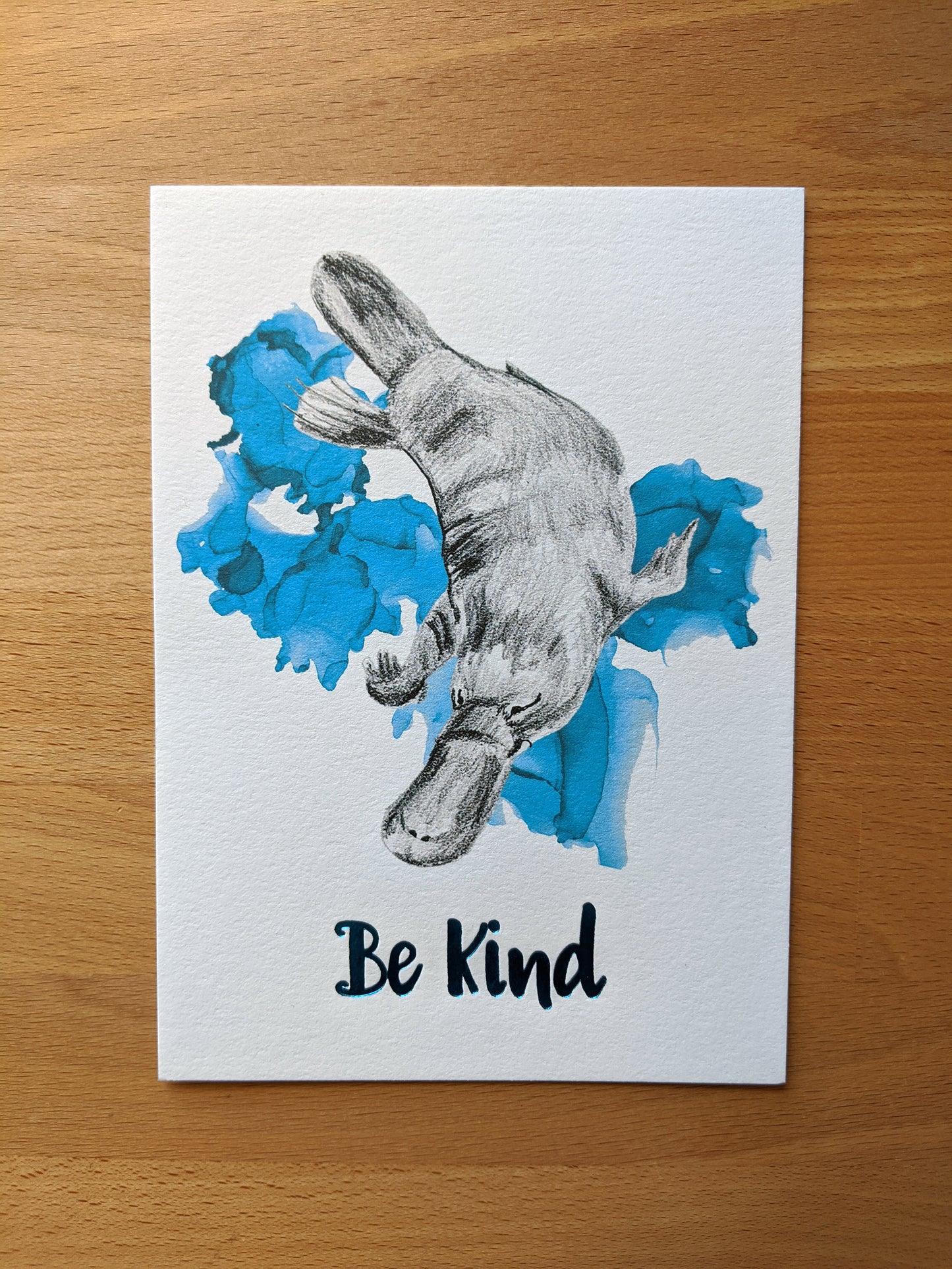 animal art print | be kind platypus