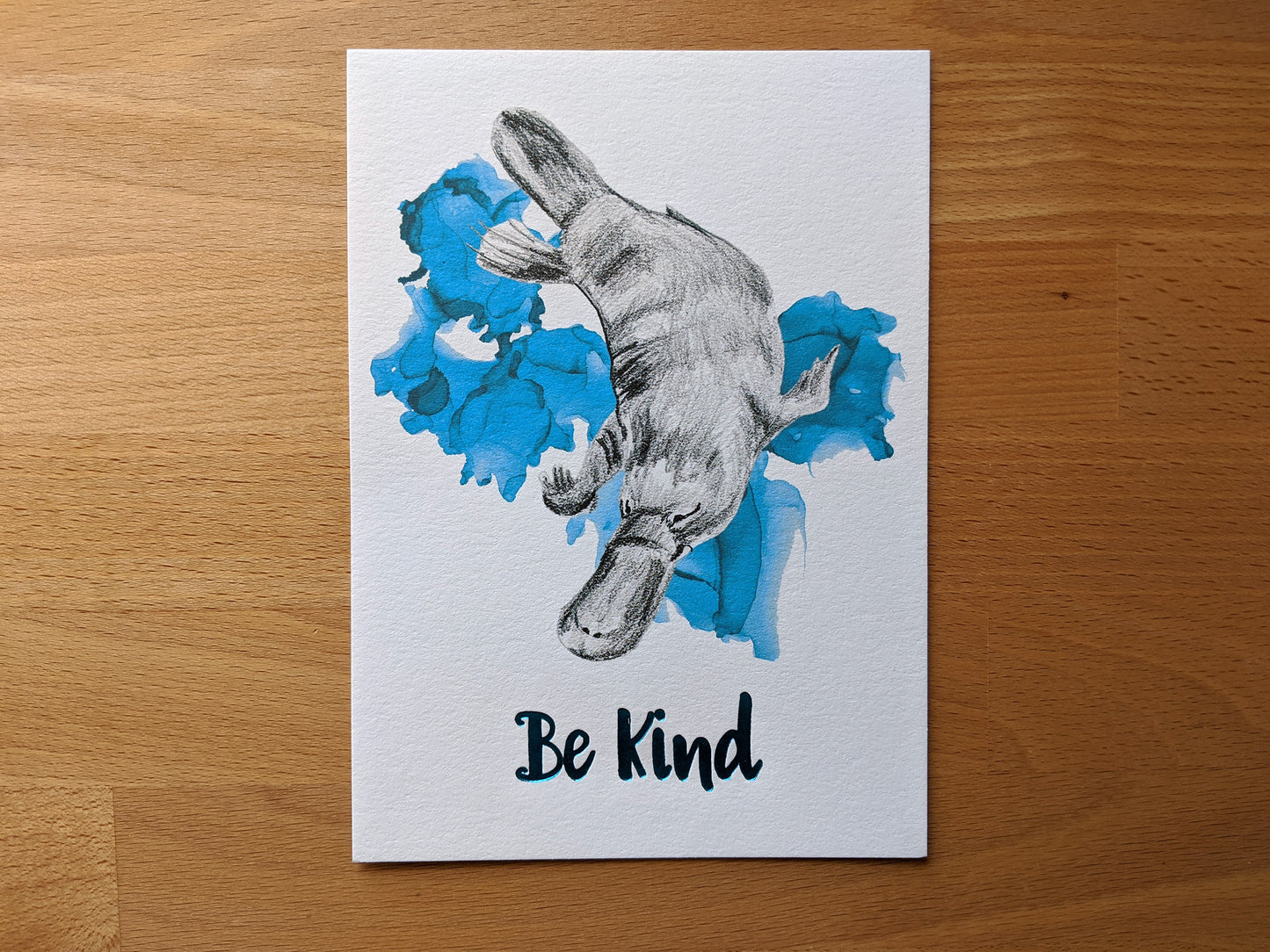 animal art print | be kind platypus