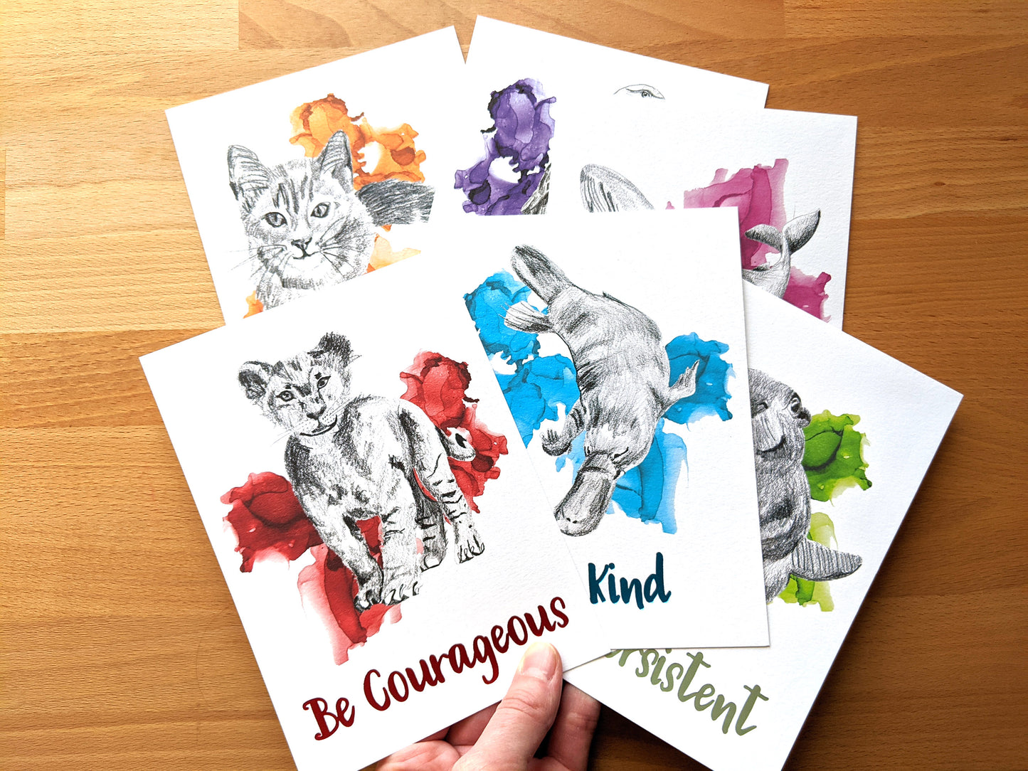 animal art print | be courageous lion