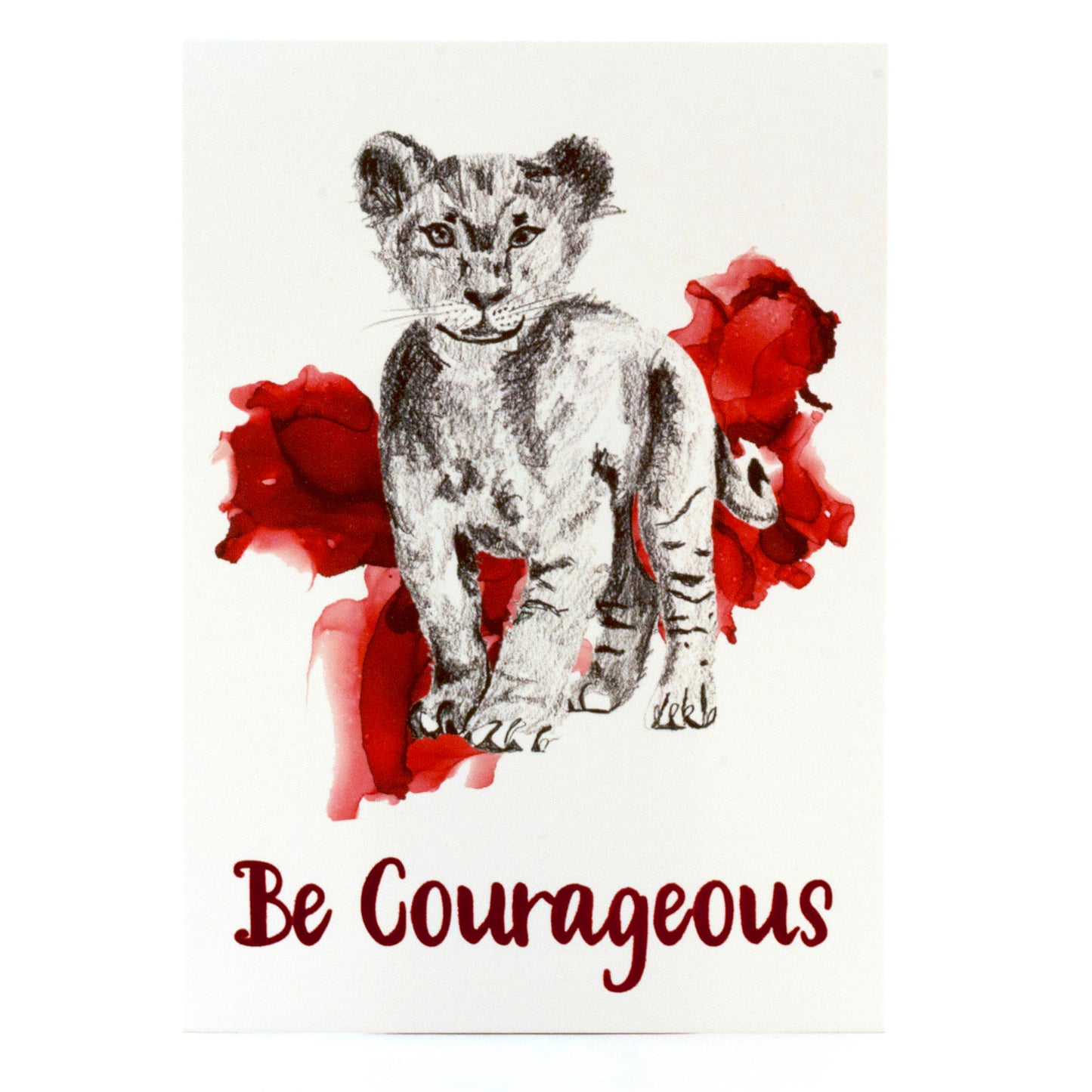 Art print accented in foil laying on a white background.