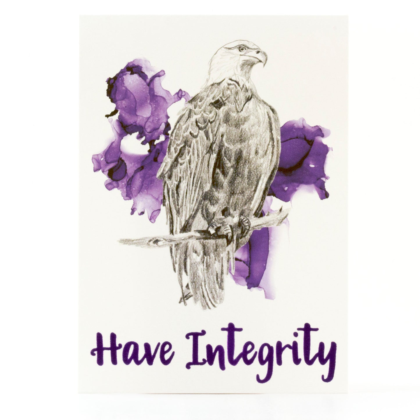 Art print accented in foil laying on a white background.