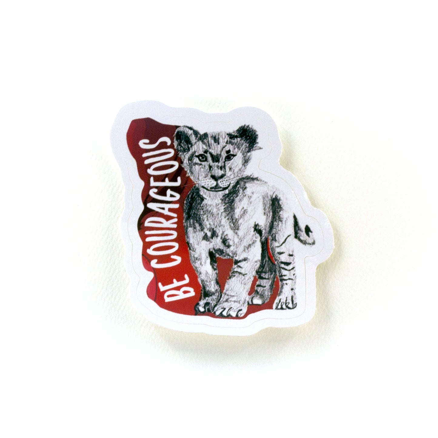 animal stickers | be courageous lion