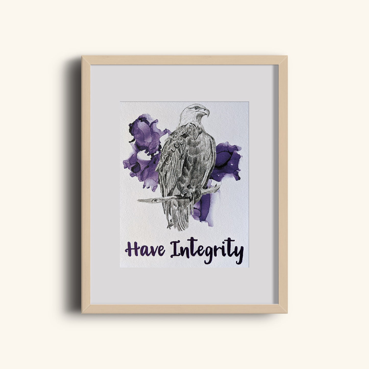 Digital mockup of an artprint framed in black.