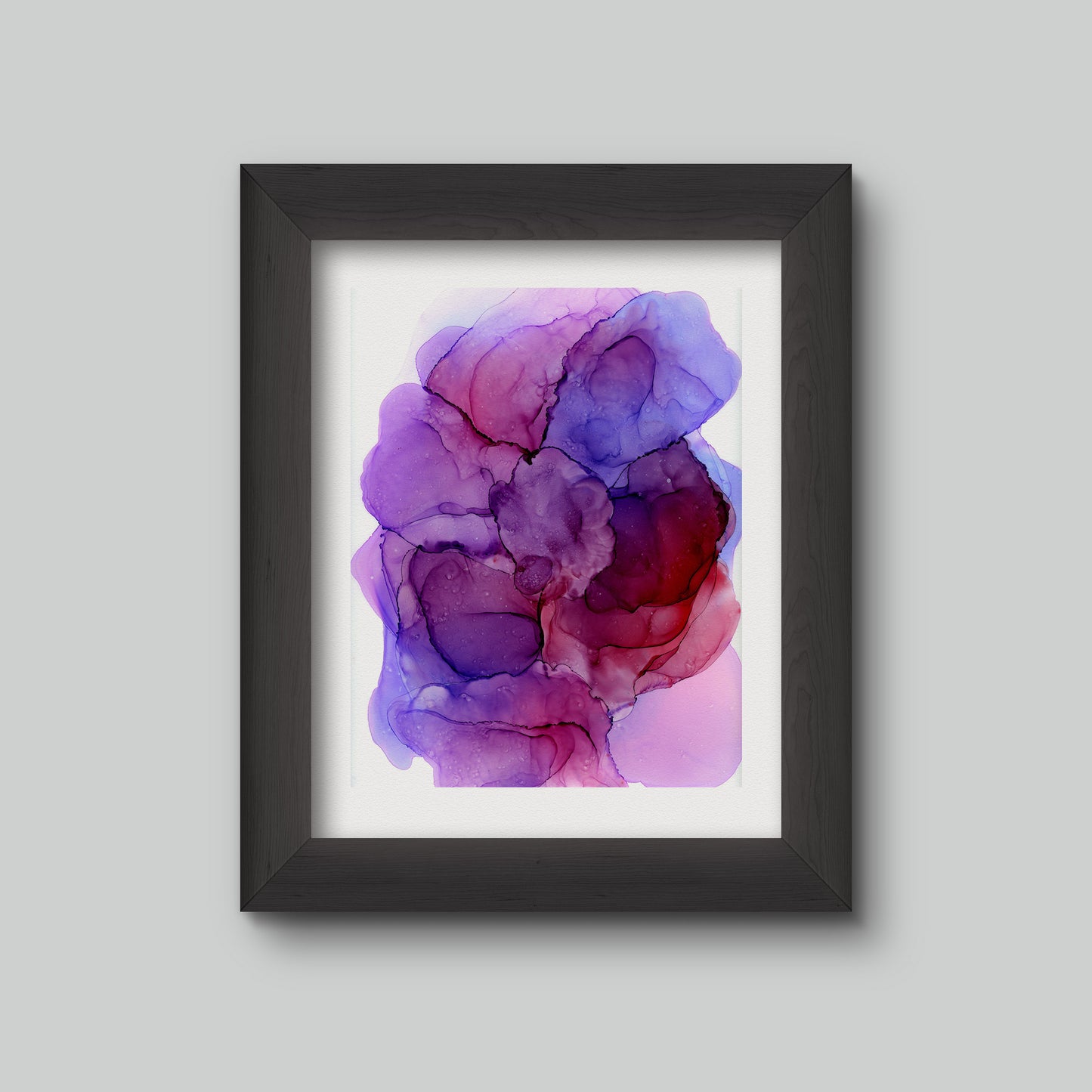 Digital mockup of painting in a black frame.