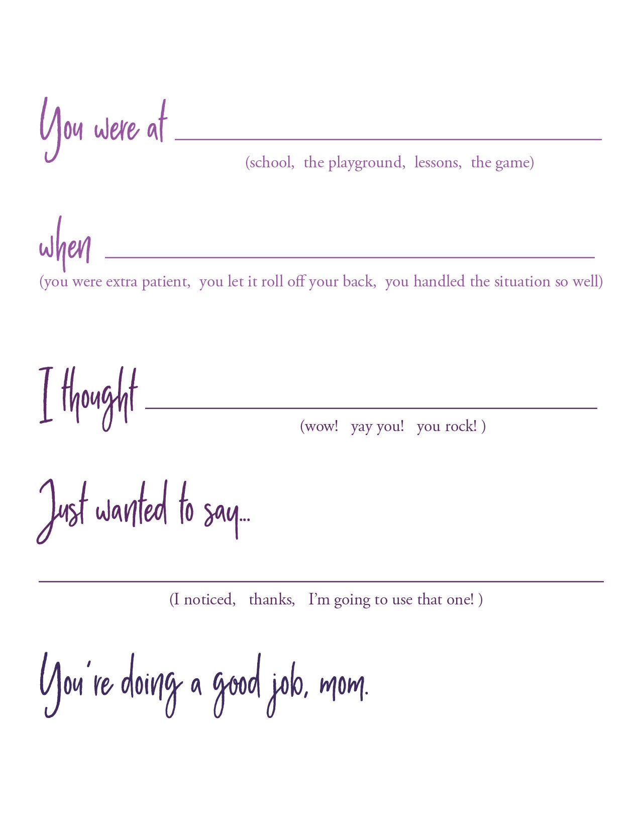 Zoomed in view of fill in the blank wording.