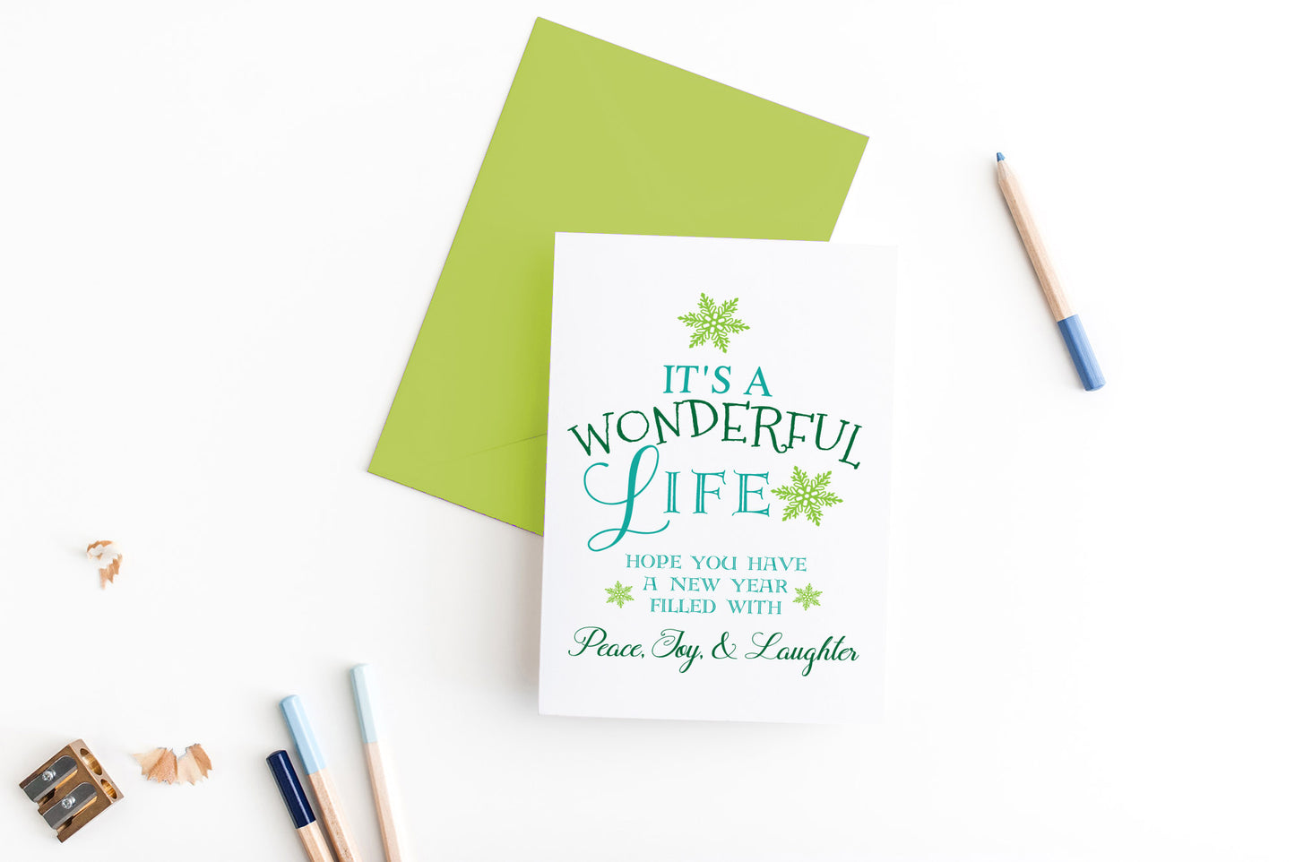 merry christmas greetings for friends | it's a wonderful life holiday card