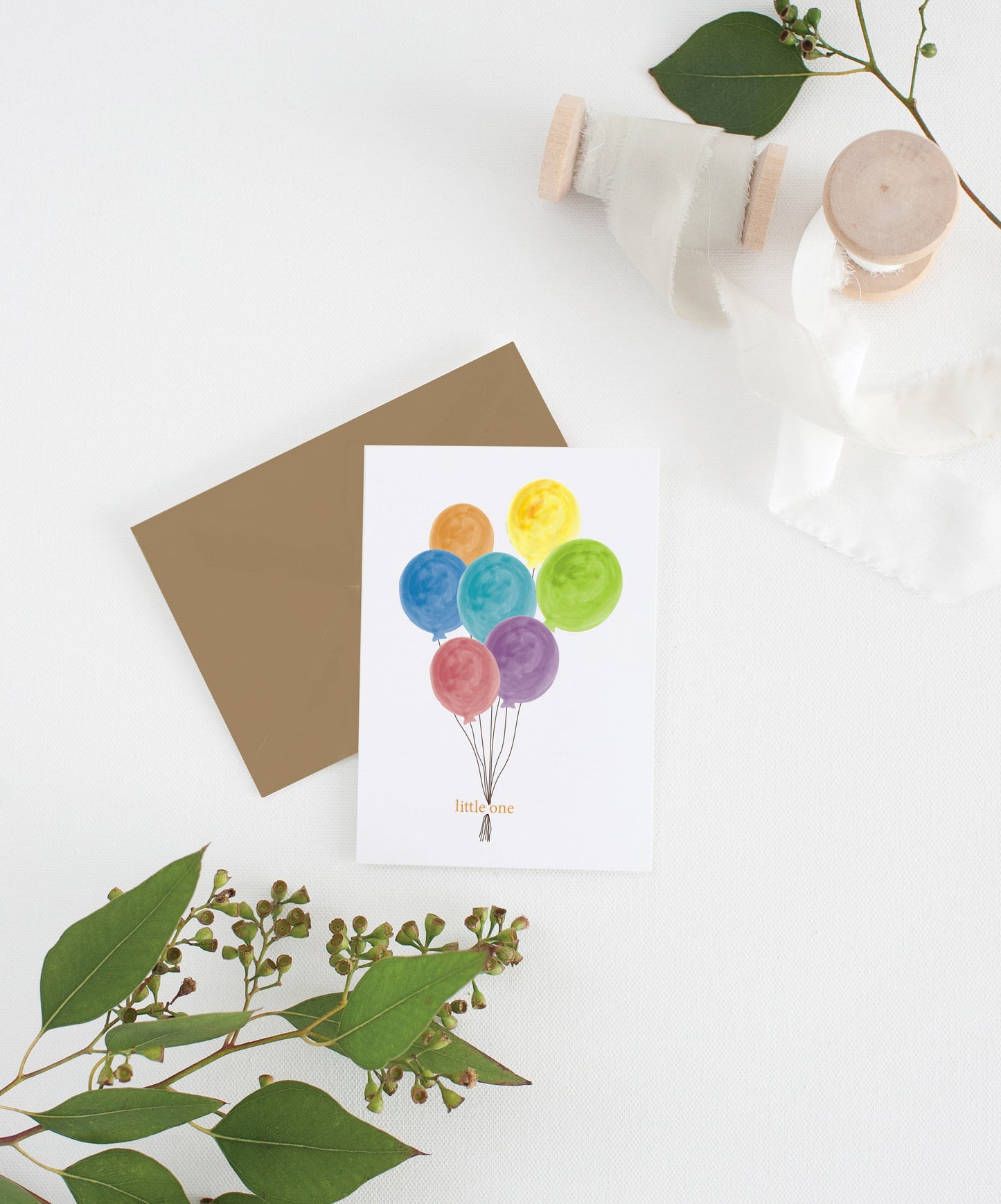 little one balloons baby card