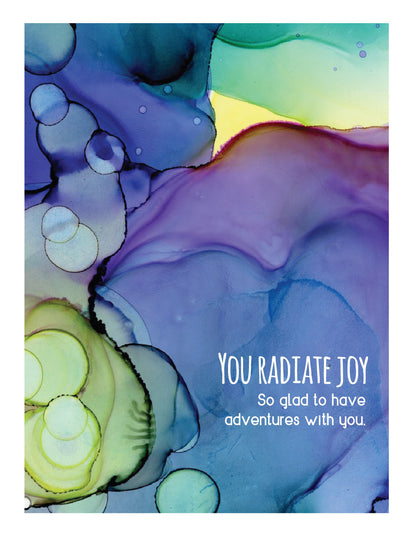 radiant stillness greeting card | I appreciate you | speedy recovery wishes | wishing you well