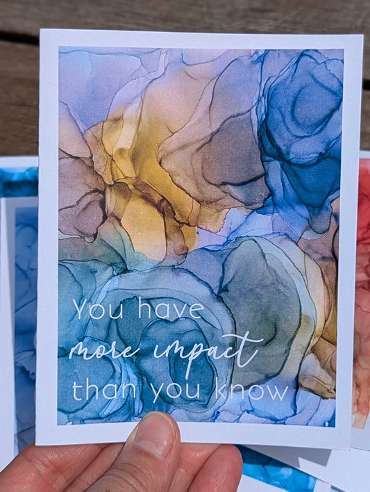 you have more impact than you know greeting card | I appreciate you | simple birthday wishes for friend