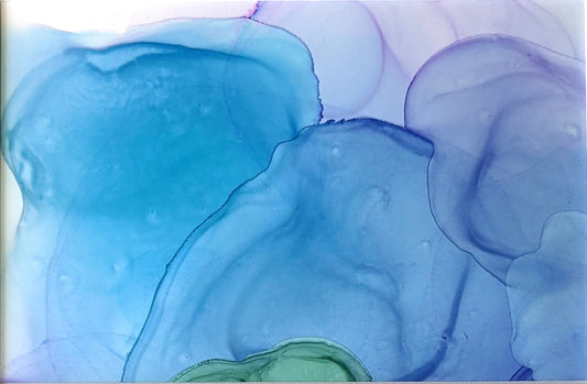 color study - amethyst purple, indigo, aquamarine blue, botanical green