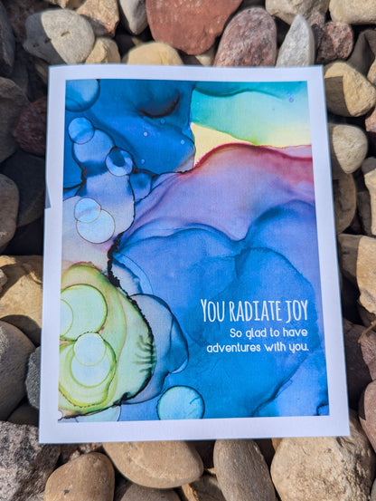 radiant stillness greeting card | I appreciate you | speedy recovery wishes | wishing you well