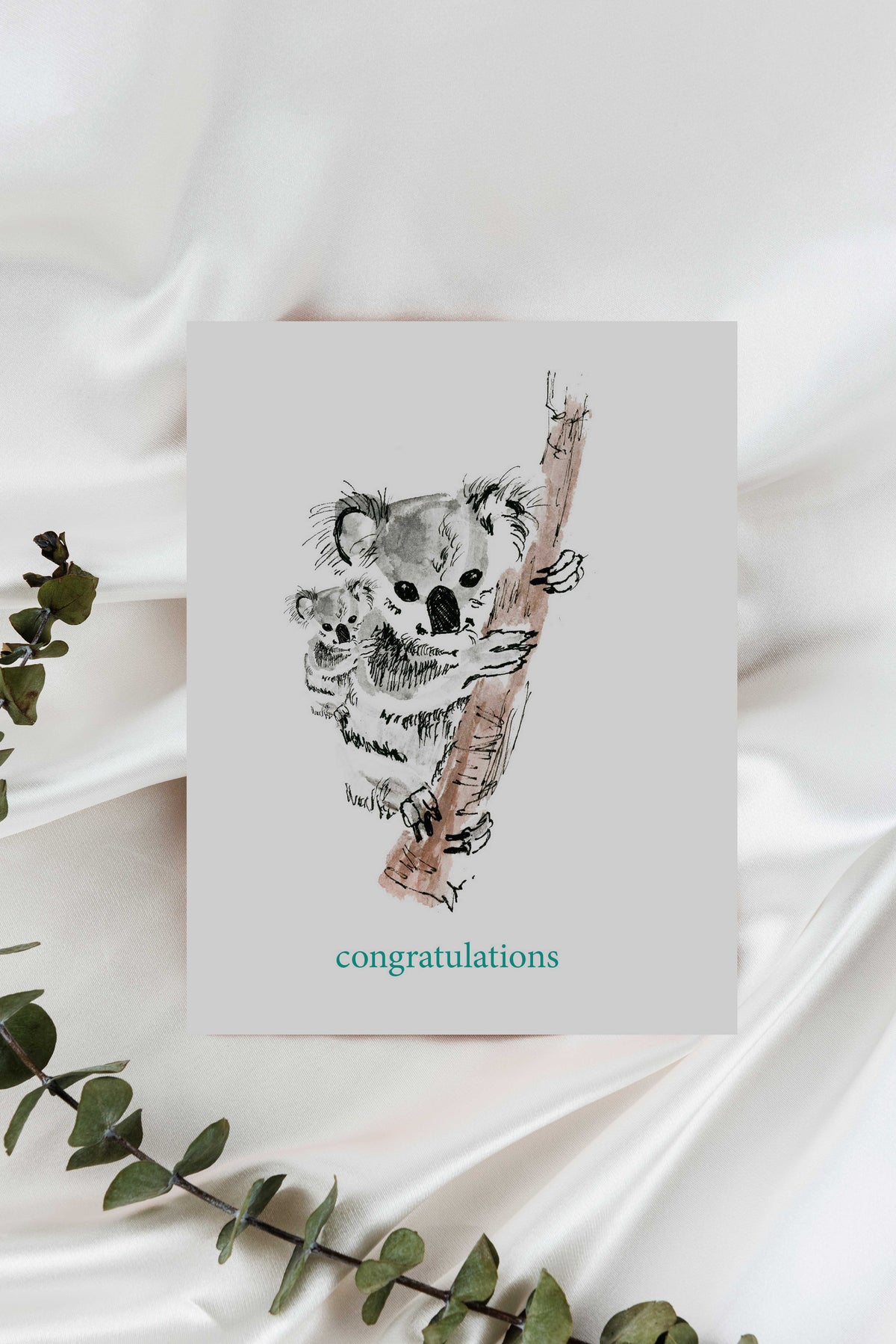 koala mama and koala baby card | pregnancy well wishes | well wishes & whims