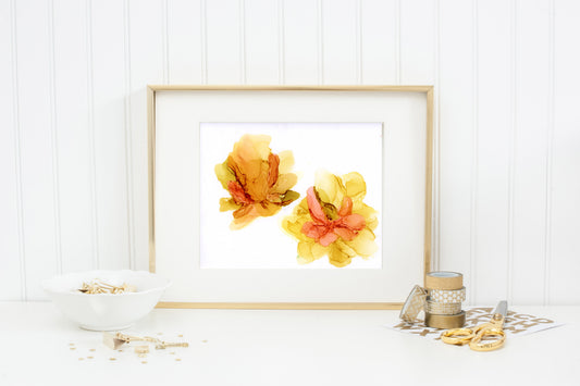 saffron blooms | abstract original art