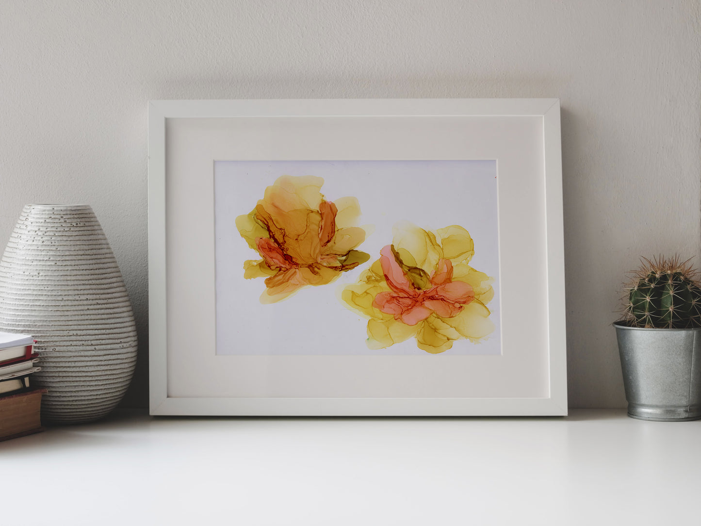 saffron blooms | abstract original art