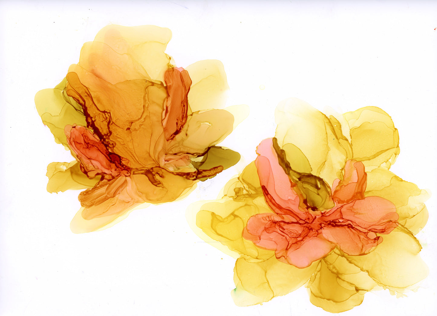 saffron blooms | abstract original art