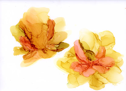 saffron blooms | abstract original art