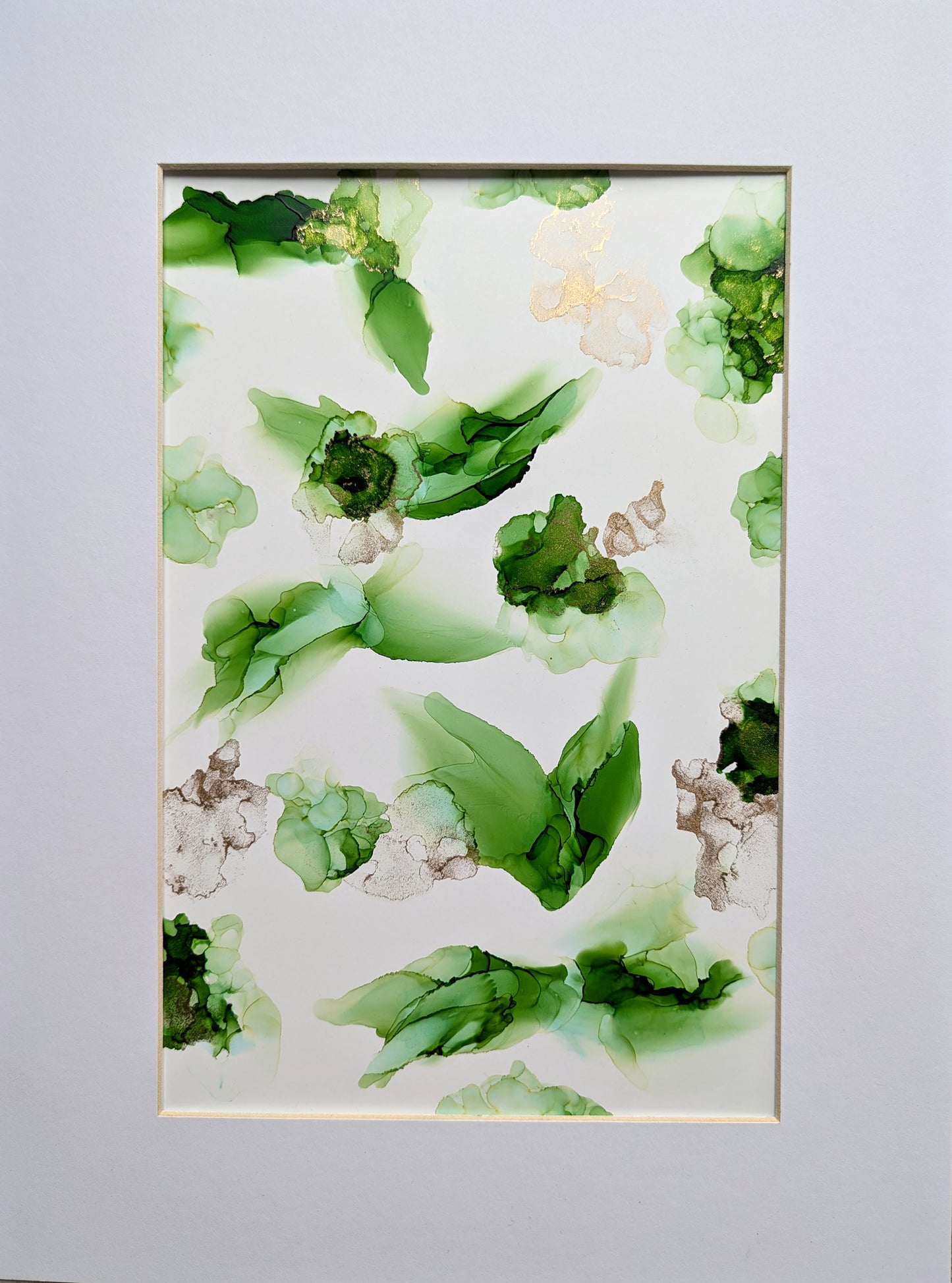 unfolding in green | abstract original art