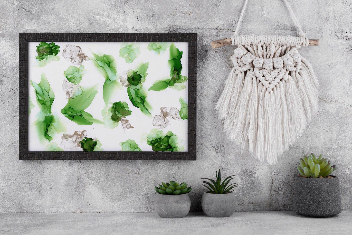 unfolding in green | abstract original art