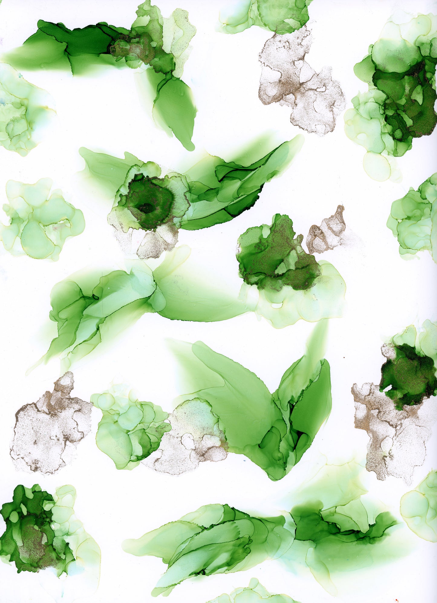 unfolding in green | abstract original art