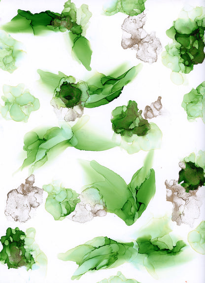 unfolding in green | abstract original art