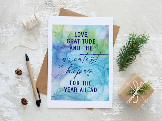 love, gratitude and the greatest hopes for the year ahead | simple birthday wishes for friend | well wishes for the new year