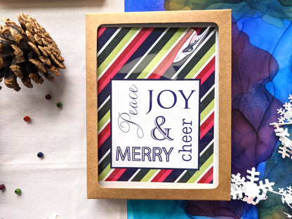 merry christmas greetings for friends | peace joy cheer merry holiday card